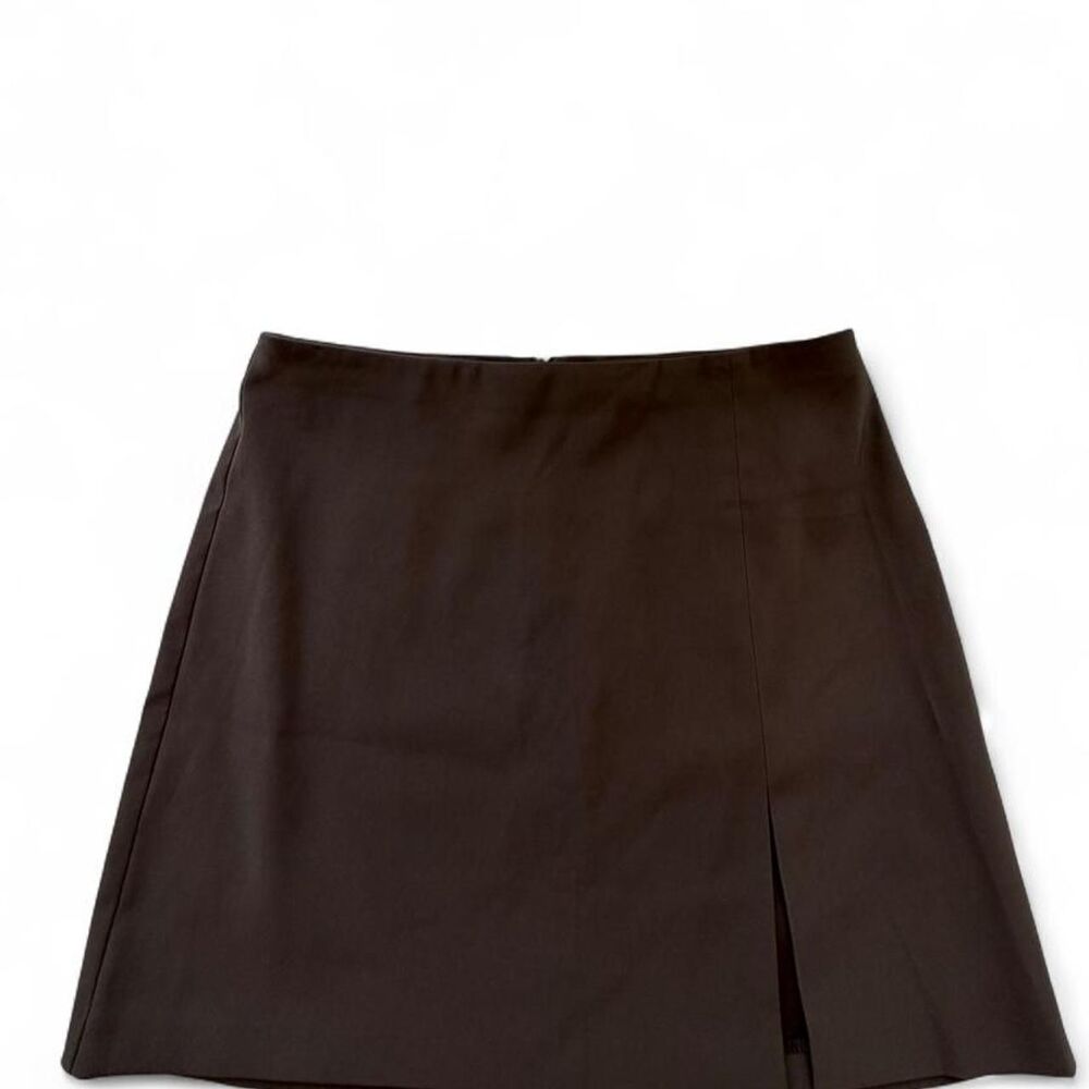 Vintage Laundry by Shelli Segal Brown Slit Mini Skirt Sz 4
